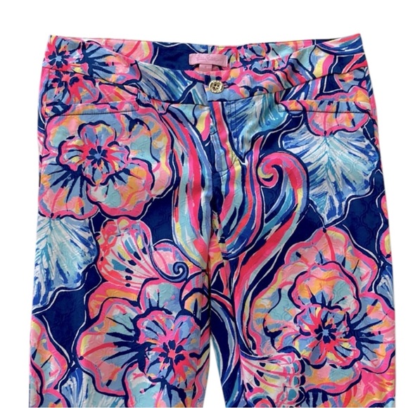 LILLY PULITZER Kelly Ankle Pants in Pink/Blue Size 12 — SIMPLY GORGEOUS!!! - Picture 5 of 10